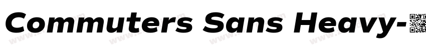 Commuters Sans Heavy字体转换